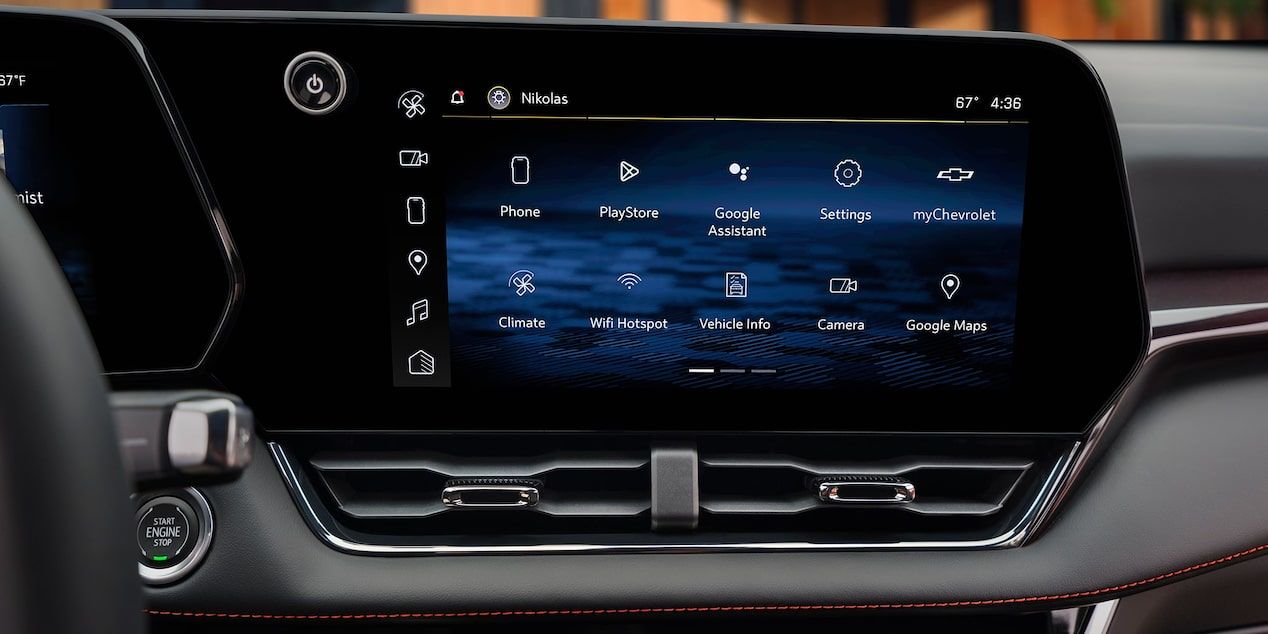 Écran tactile d’infodivertissement du Chevrolet Equinox 2026.